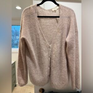Sezane Soft Beige Cardigan Sweater